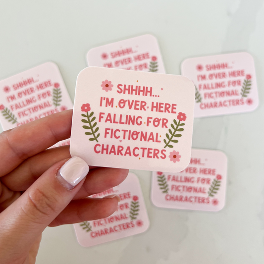 Falling for Fictional Characters Vinyl Sticker