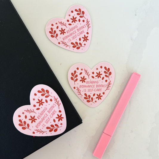 Reading Romance Books is Self-Care Sticker