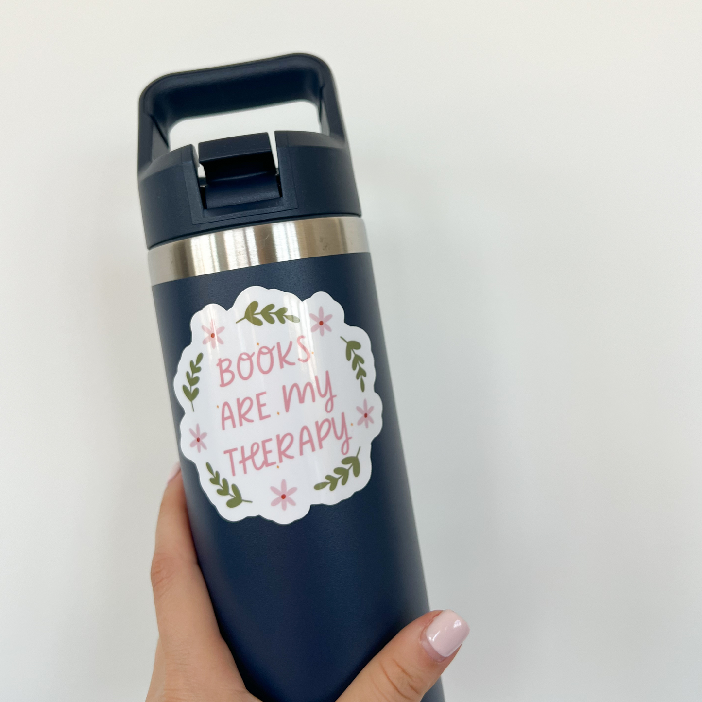 Books Are My Therapy Sticker