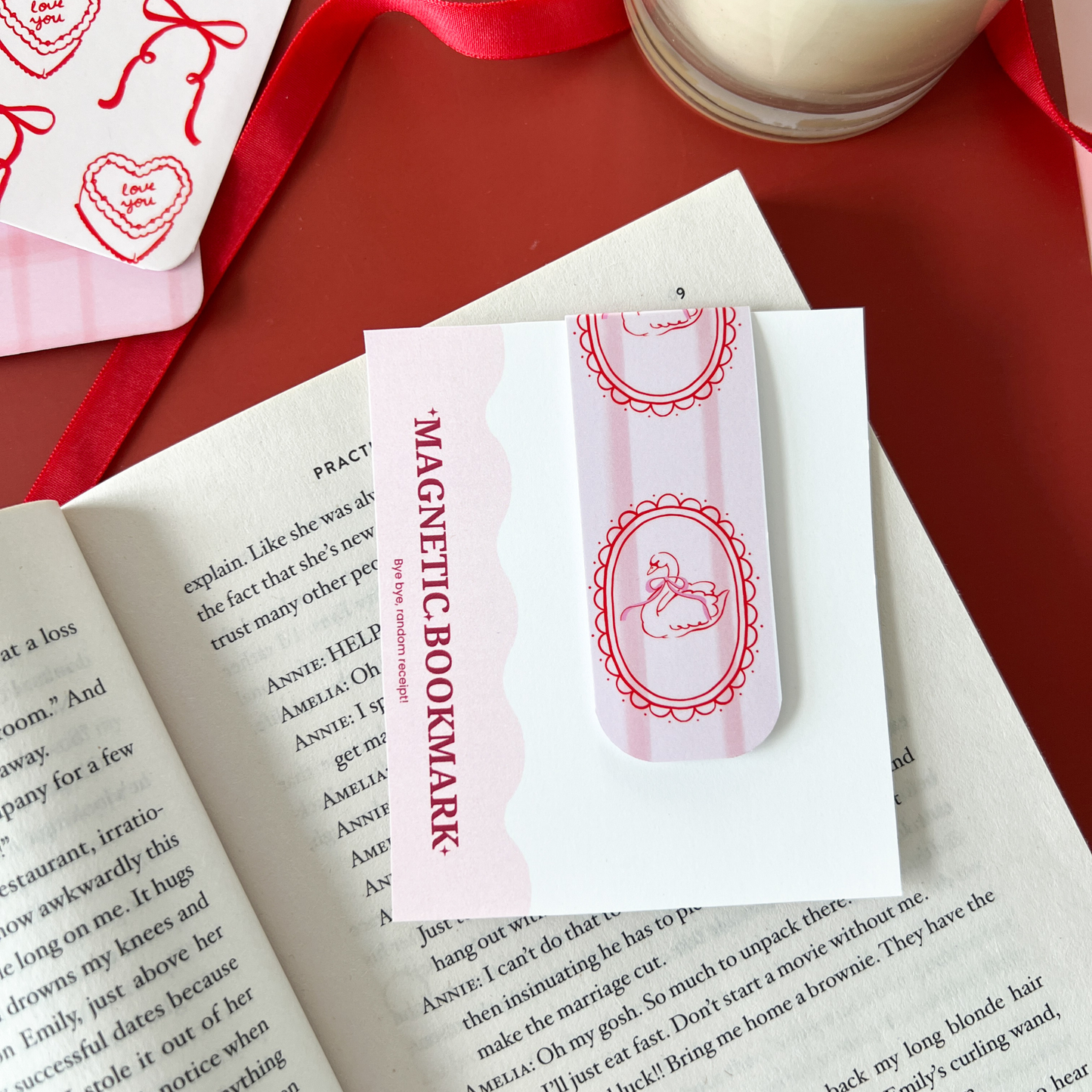 Coquette Swan Magnetic Bookmark