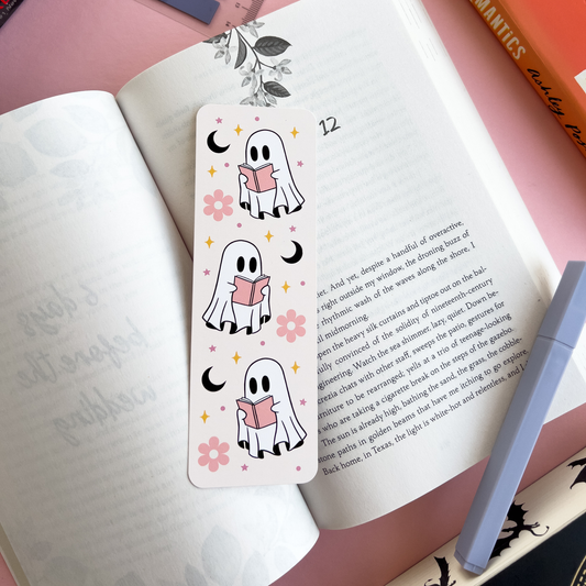 Cute Ghost Halloween Bookmark for Readers