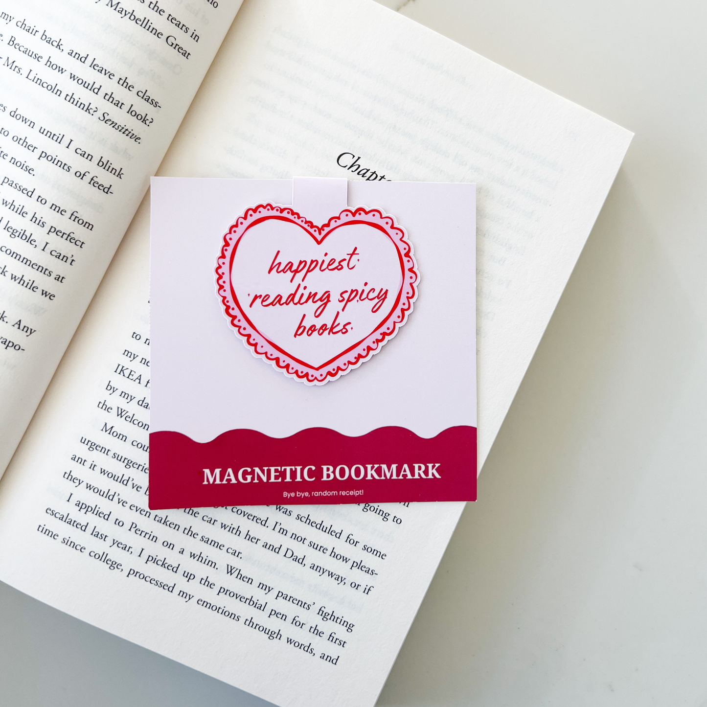 Happiest Reading Spicy Books Funny Magnetic Bookmark
