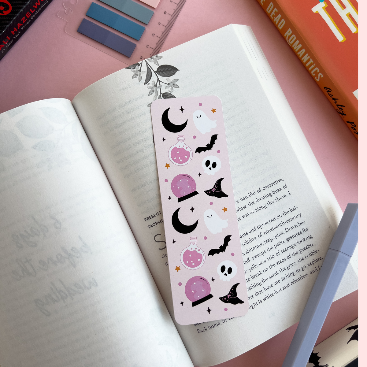Cute Ghost Halloween Bookmark for Readers