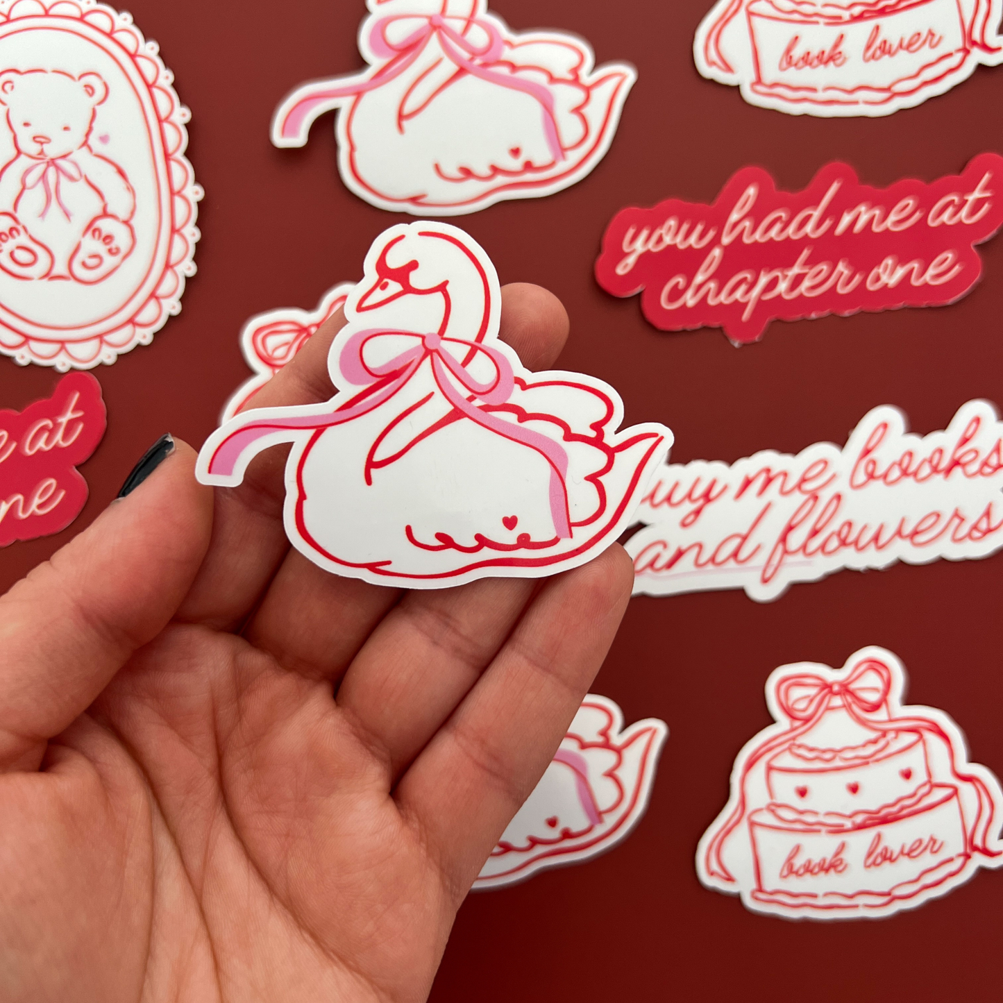 Valentine's Day Bookish Sticker Set