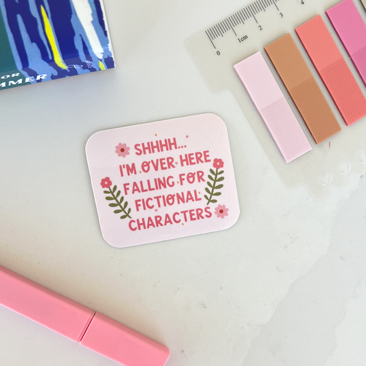 Falling for Fictional Characters Vinyl Sticker