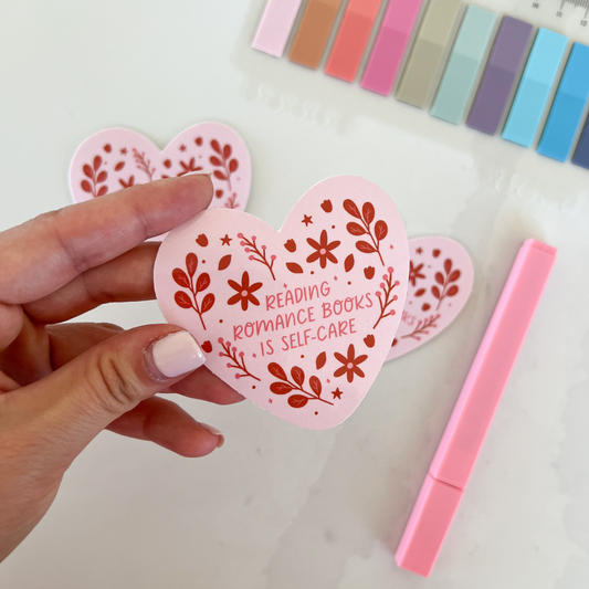 Reading Romance Books is Self-Care Sticker