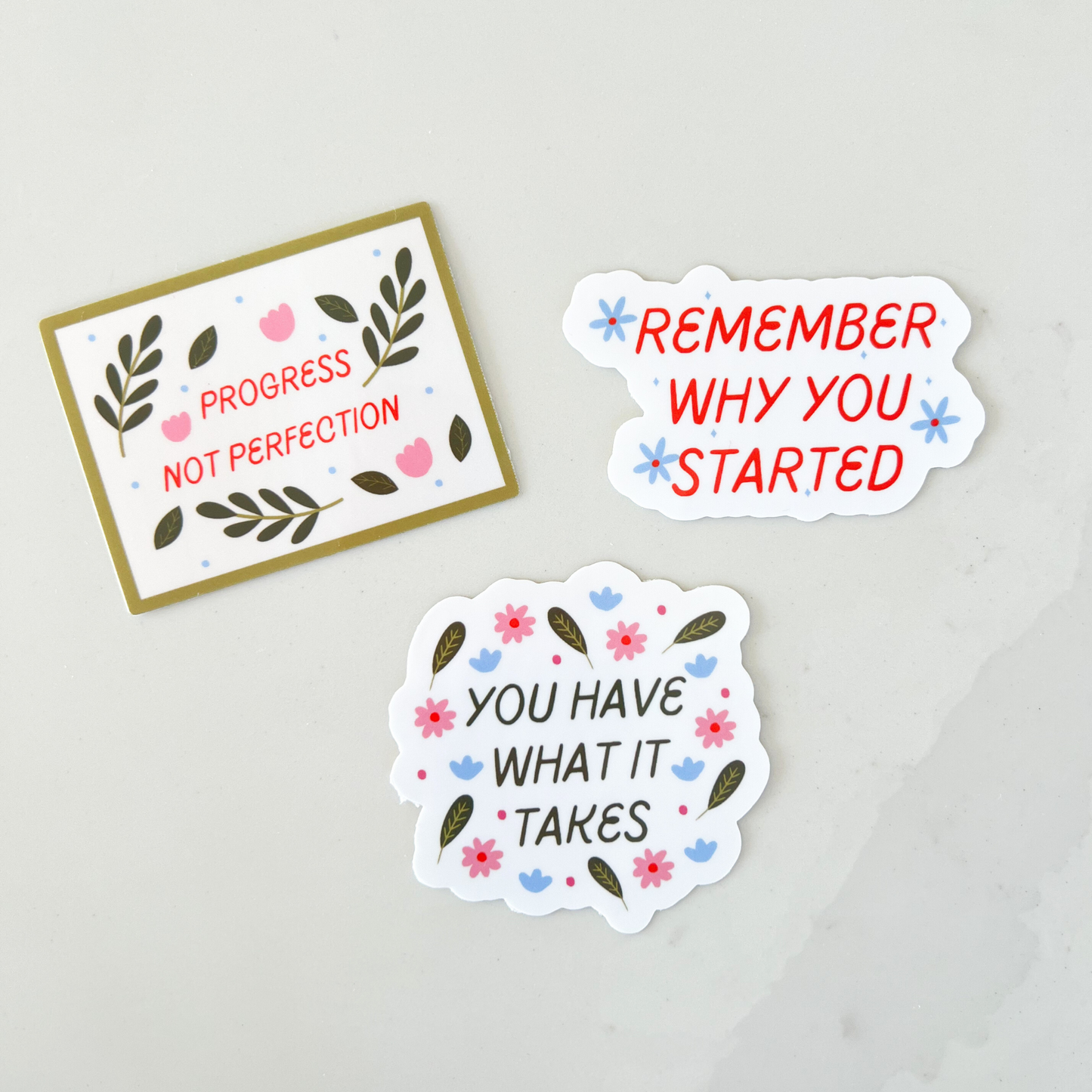 Motivational Sticker Set of 3