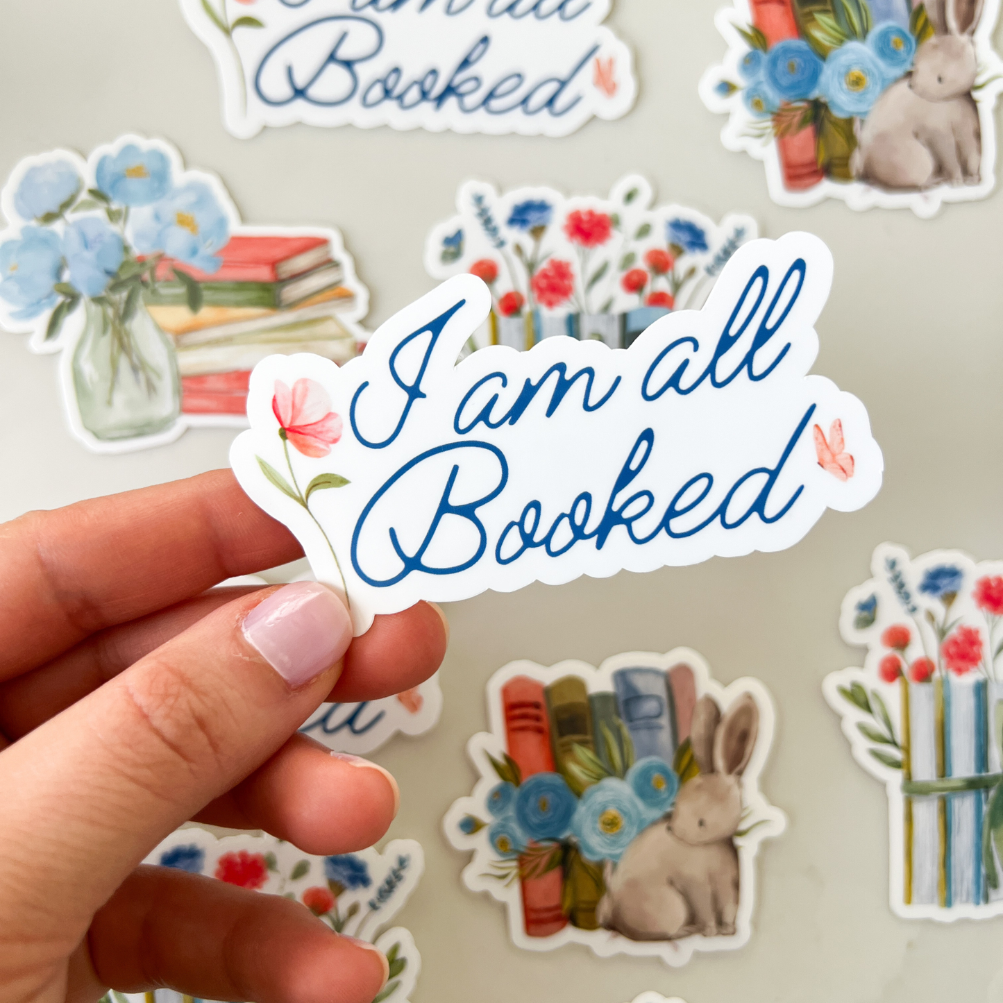 Spring Bookish Stickers Set
