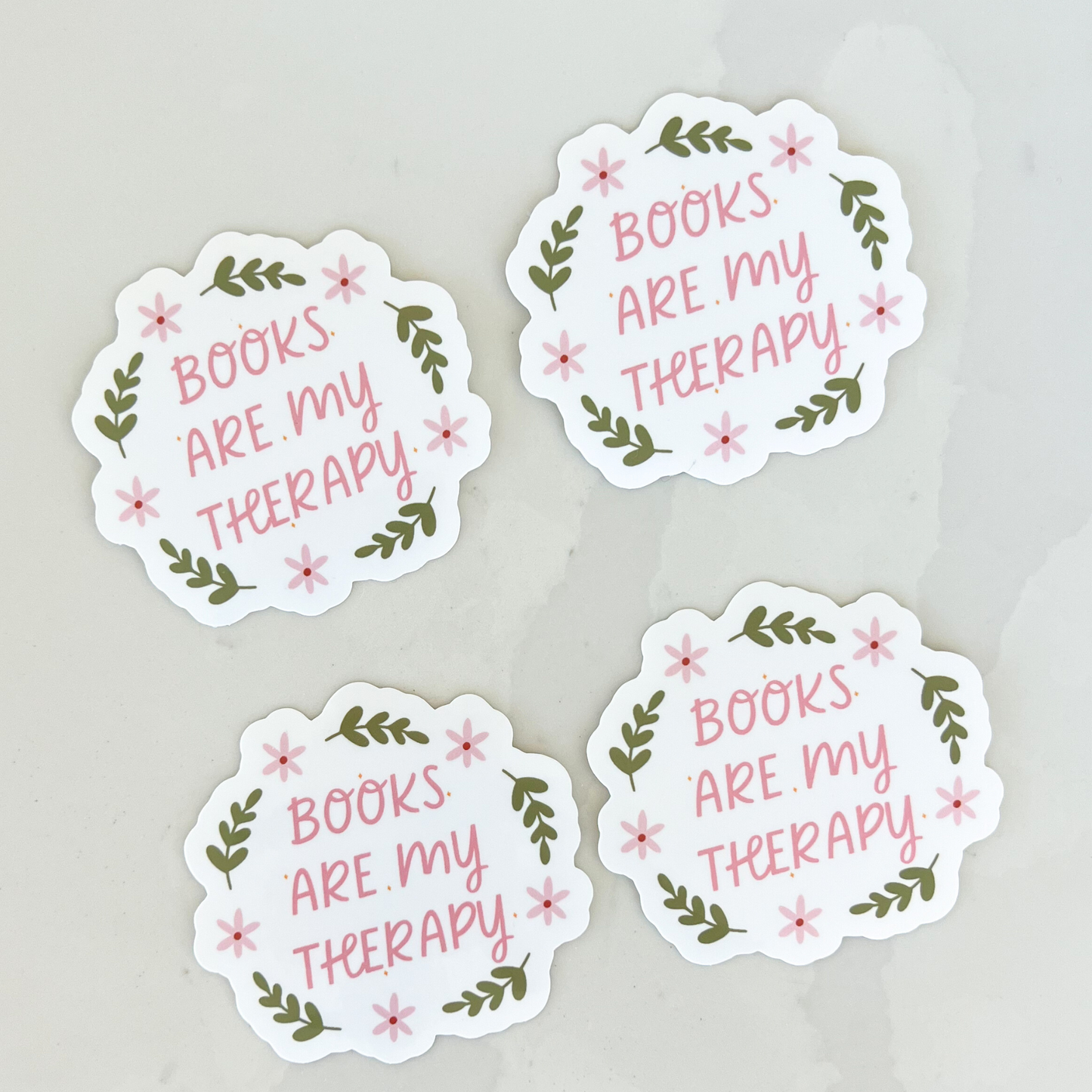 Books Are My Therapy Sticker