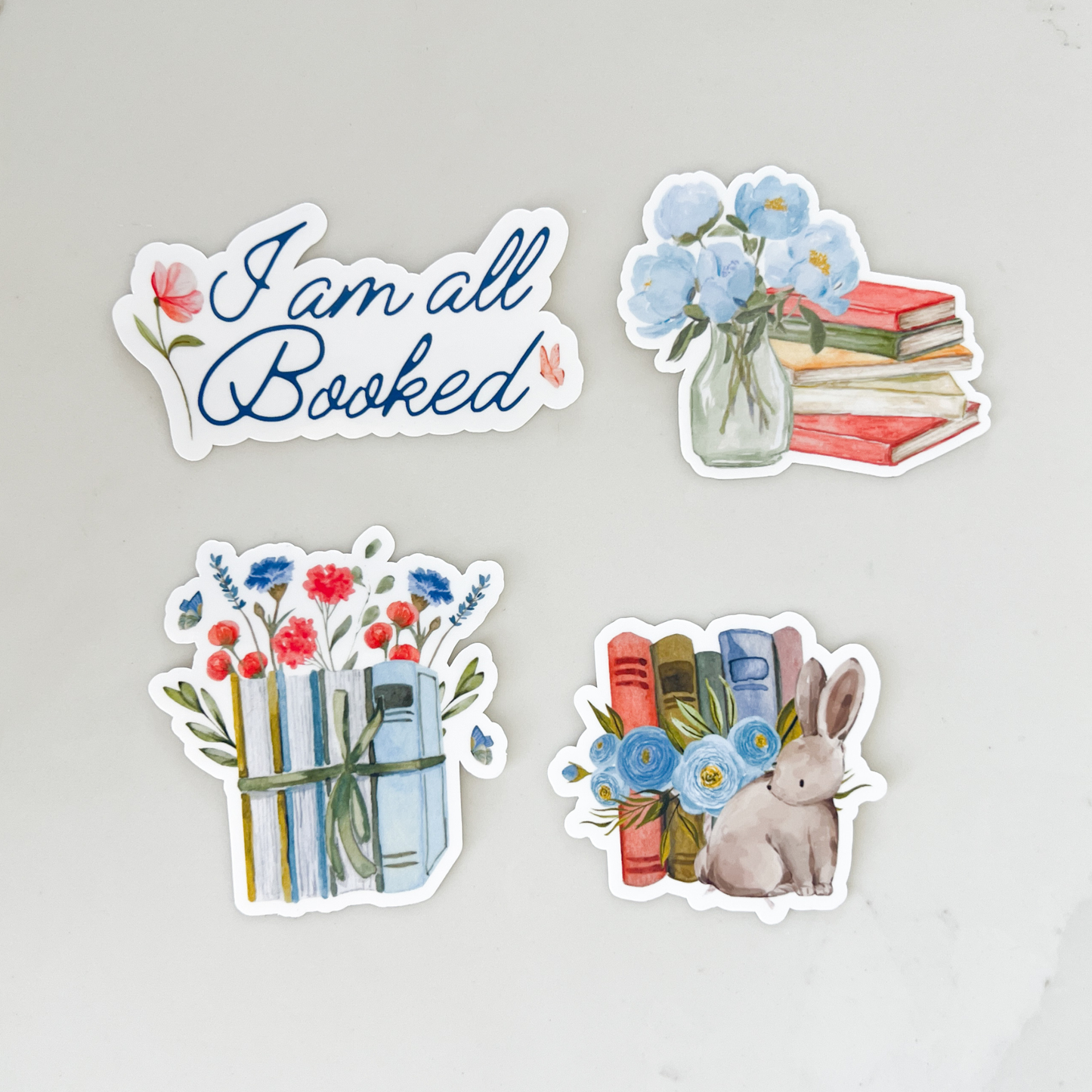 Spring Bookish Stickers Set