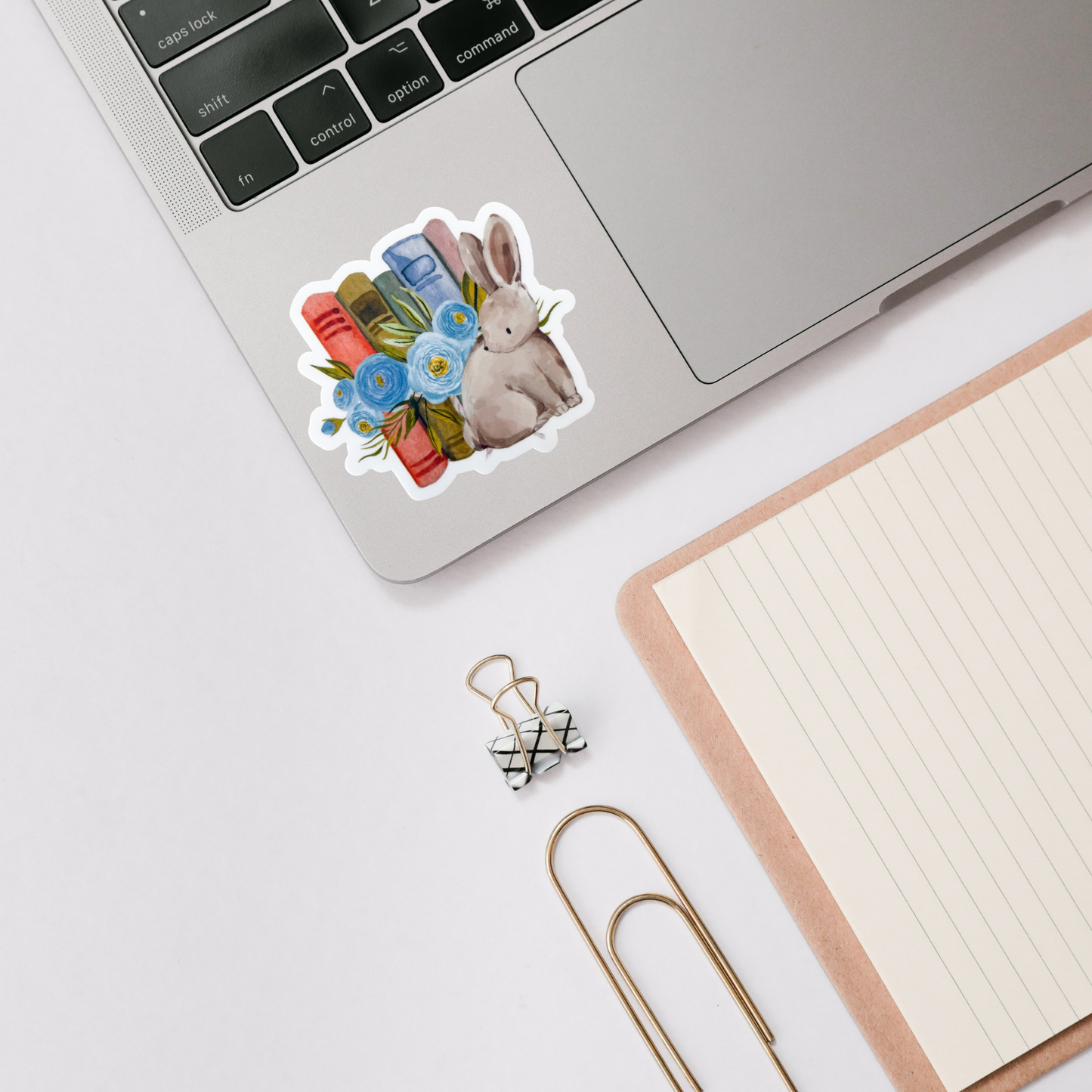 Bunny and Books Sticker