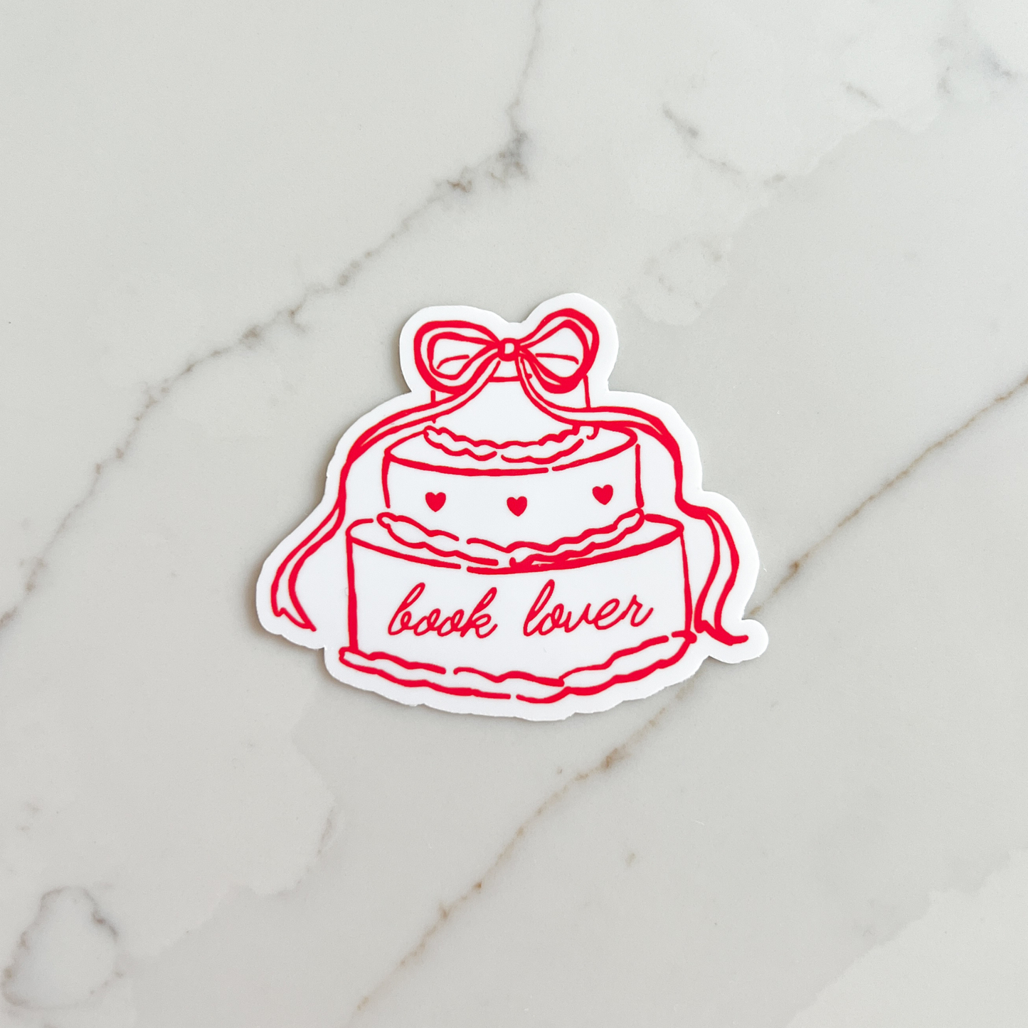 Book Lover Cake Sticker