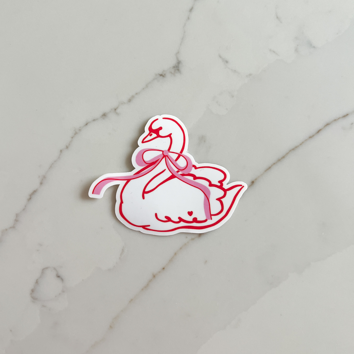 Coquette Swan Sticker