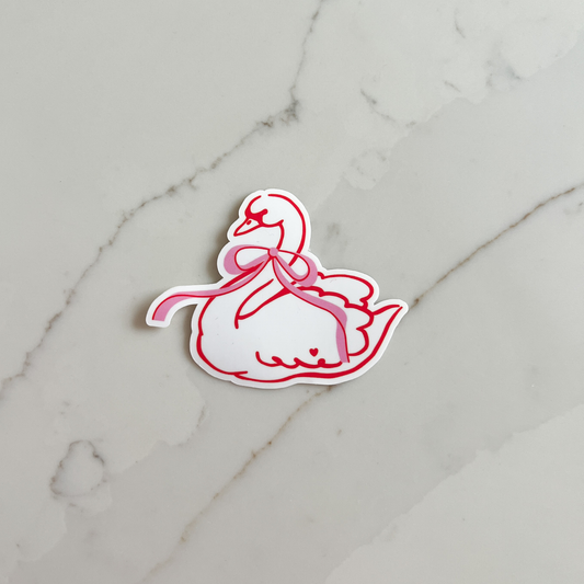 Coquette Swan Sticker