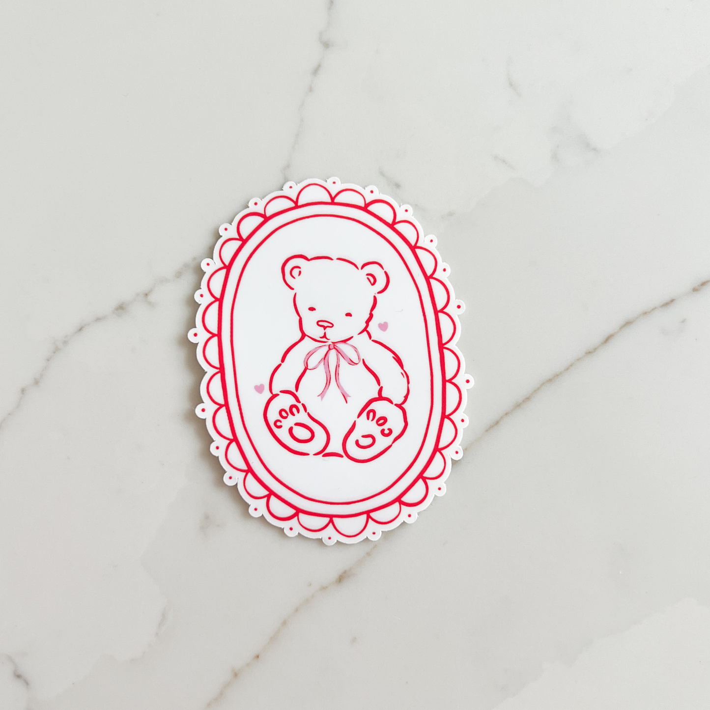 Coquette Teddy Bear Sticker
