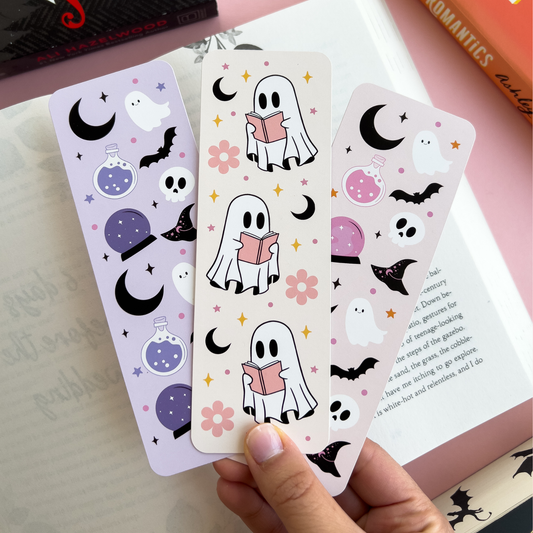 Cute Ghost Halloween Bookmark for Readers