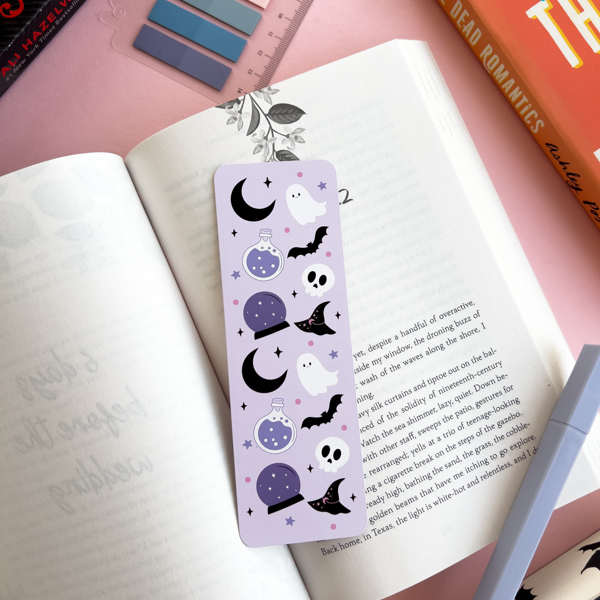 Cute Ghost Halloween Bookmark for Readers