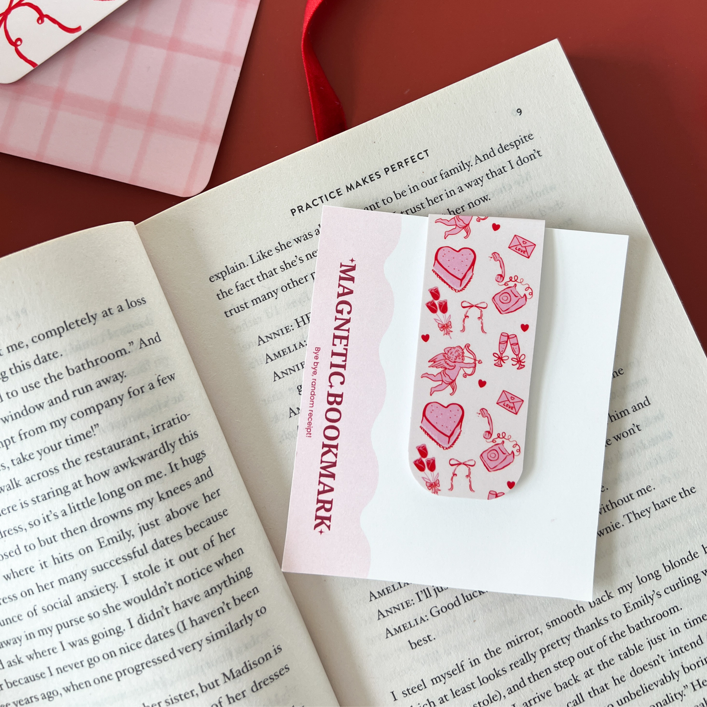 Valentine's Doodles Magnetic Bookmark