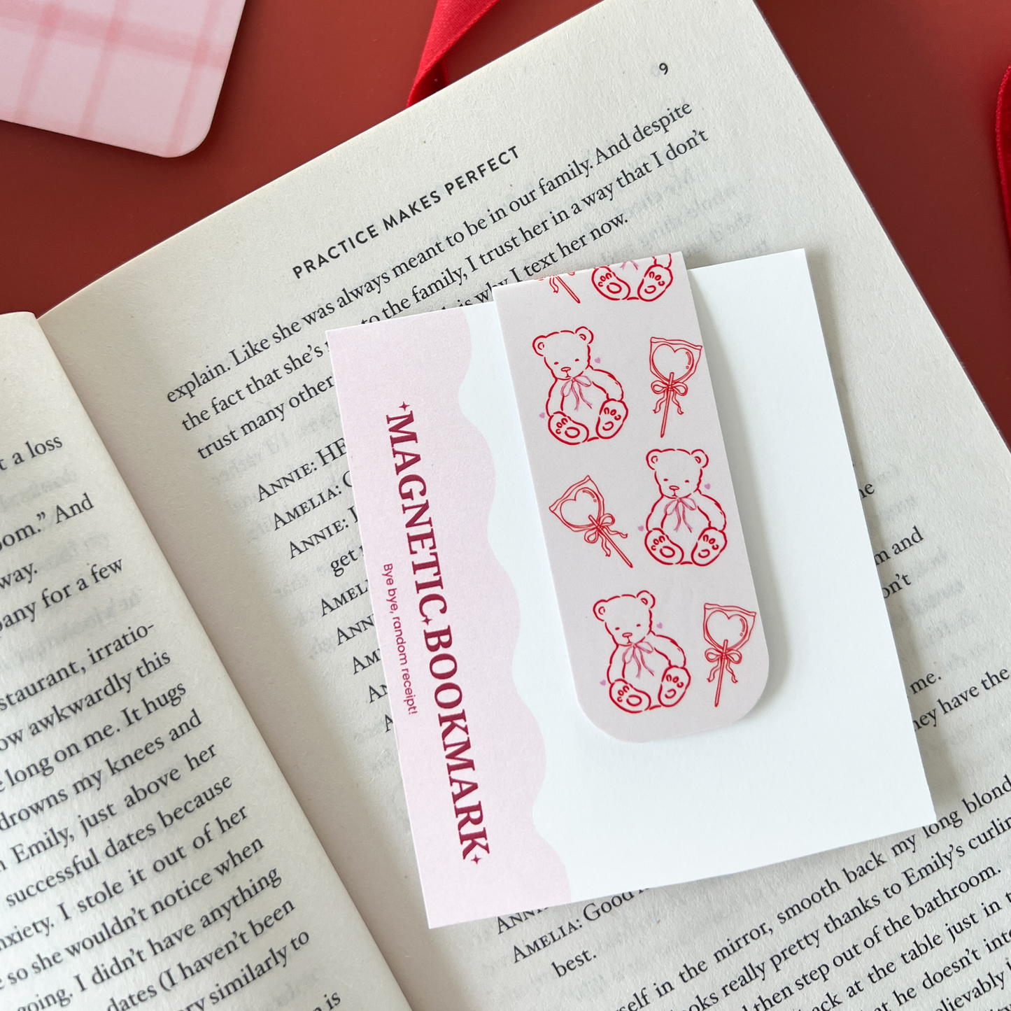 Coquette Bear Magnetic Bookmark
